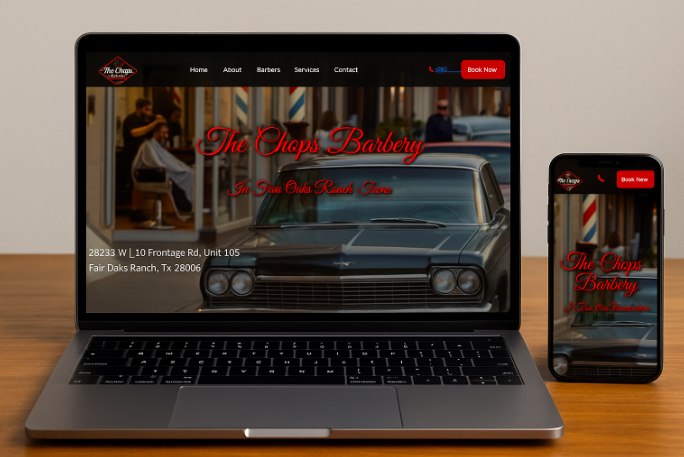 The Chops Barbery website